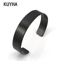Laser Stainless Steel Bracelet For Women/Men Black/Gold/Silver Color Cuff Bangles Open Bracelet Femme Fashion Accessories 1