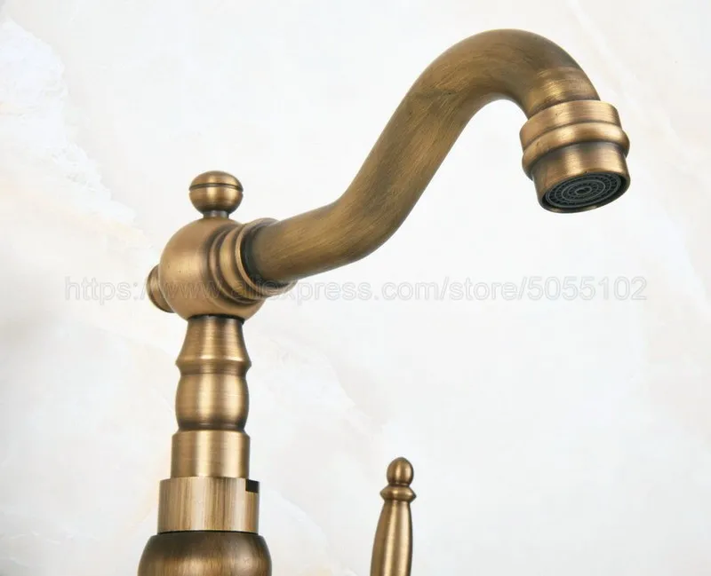 Bathroom sink faucet cold and hot bathroom faucet Antique water mixer tap brass basin faucet znf612