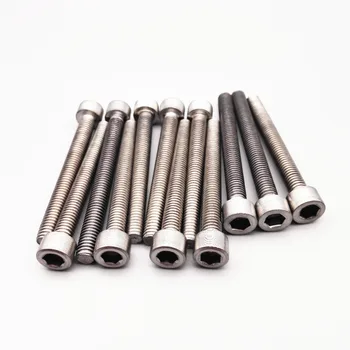 

M6 M8 M10 M12 Titanium Bolt DIN912 Column Head Hexagon Socket Grey Color Ti Bolts Titanium Screws Ti Fasteners 2pcs