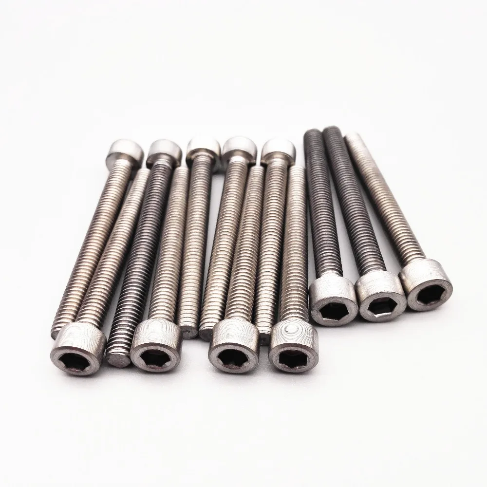M6 Titanium Bolt DIN912 10 120mm Length Column Head Hexagon Socket Grey