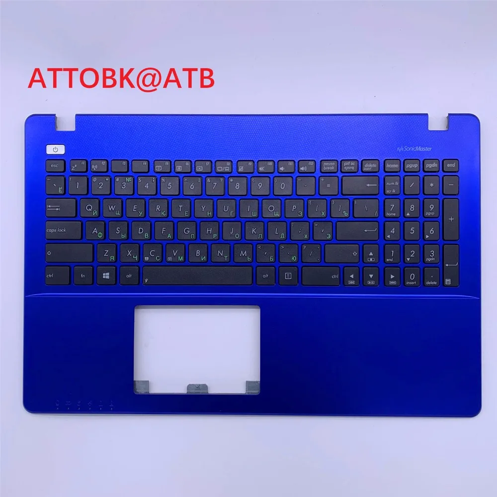 Новая русская клавиатура для ноутбука Asus X552 x552c X552MJ X552E D552 F552 X552EA X552EP X552L X552LA X552CL клавиатуры запястий крышка - Цвет: Синий