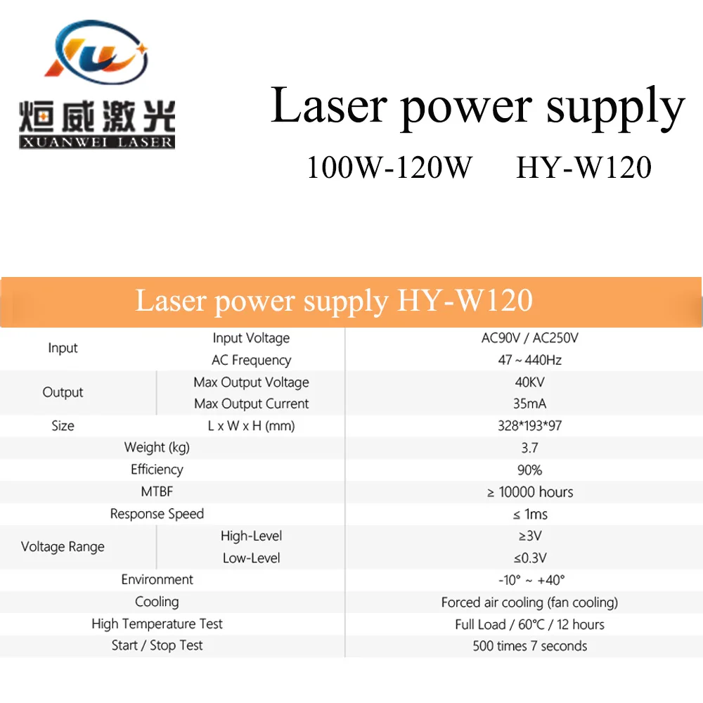 Co2 Laser Power Supply 100W-120W HY-W120 Co2 Laser Tube 1390 960 CO2 Laser Engraving Cutting Machines Factory Sale 