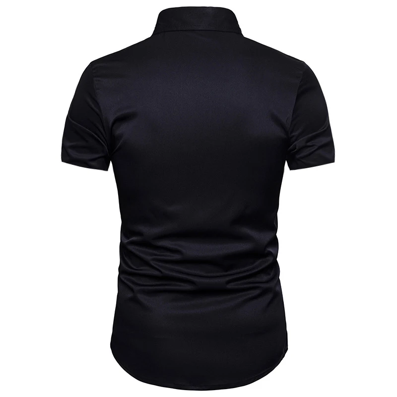 FFXZSJ Лето Мода Тотем вышитые рубашки slim fit короткий рукав Camisas в 2018 новая кнопка Повседневная рубашка Этническая рубашка для мужчин