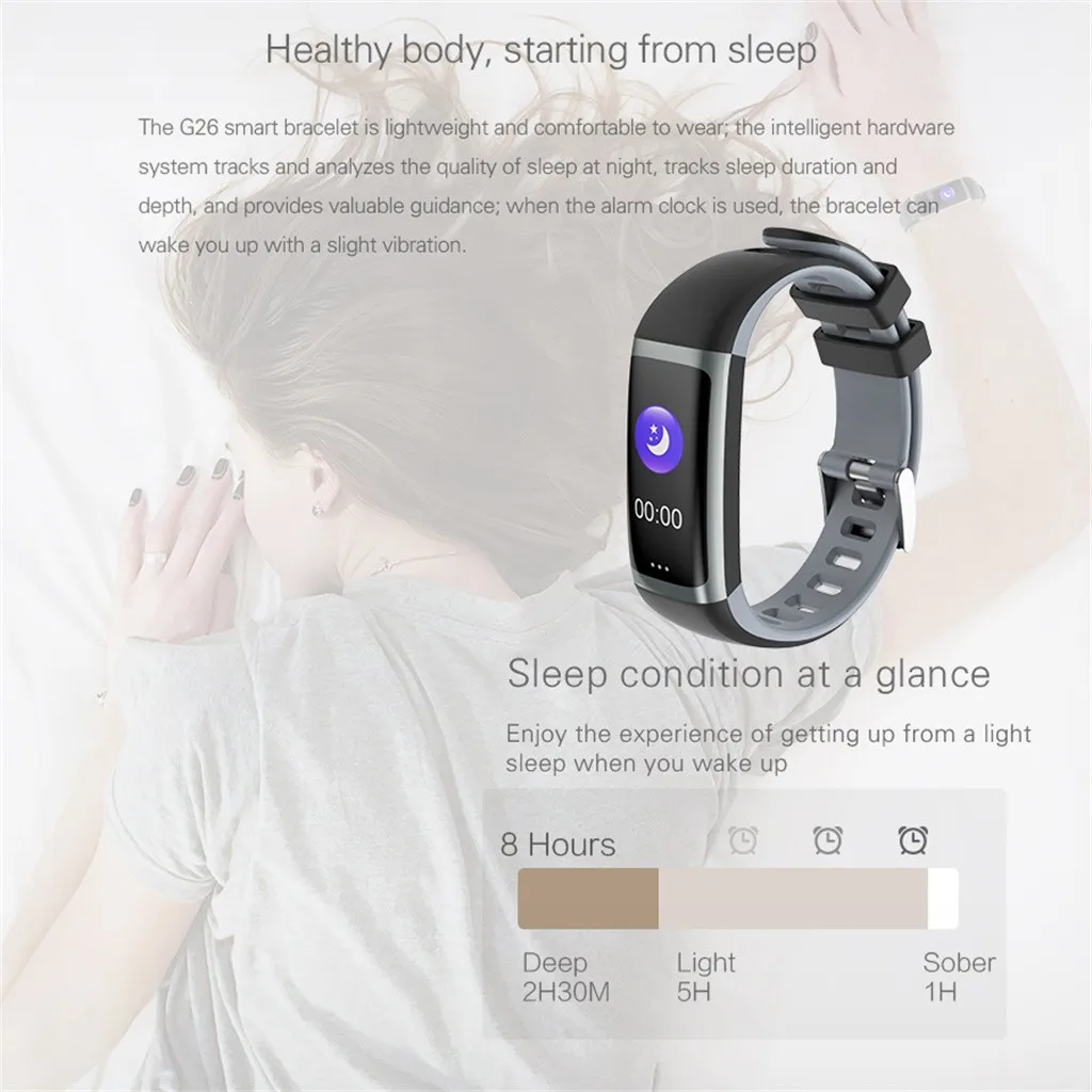 G26 Смарт-часы спортивные Фитнес сердечного ритма, измеритель артериального Давление Смарт-часы Relogio умные часы на системе андроид телефон для IOS