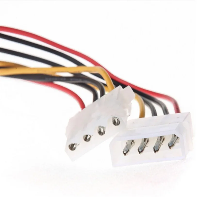 18 см 2 сторонний 4 контактный блок питания сплиттер кабель LP4 Molex от 1 до