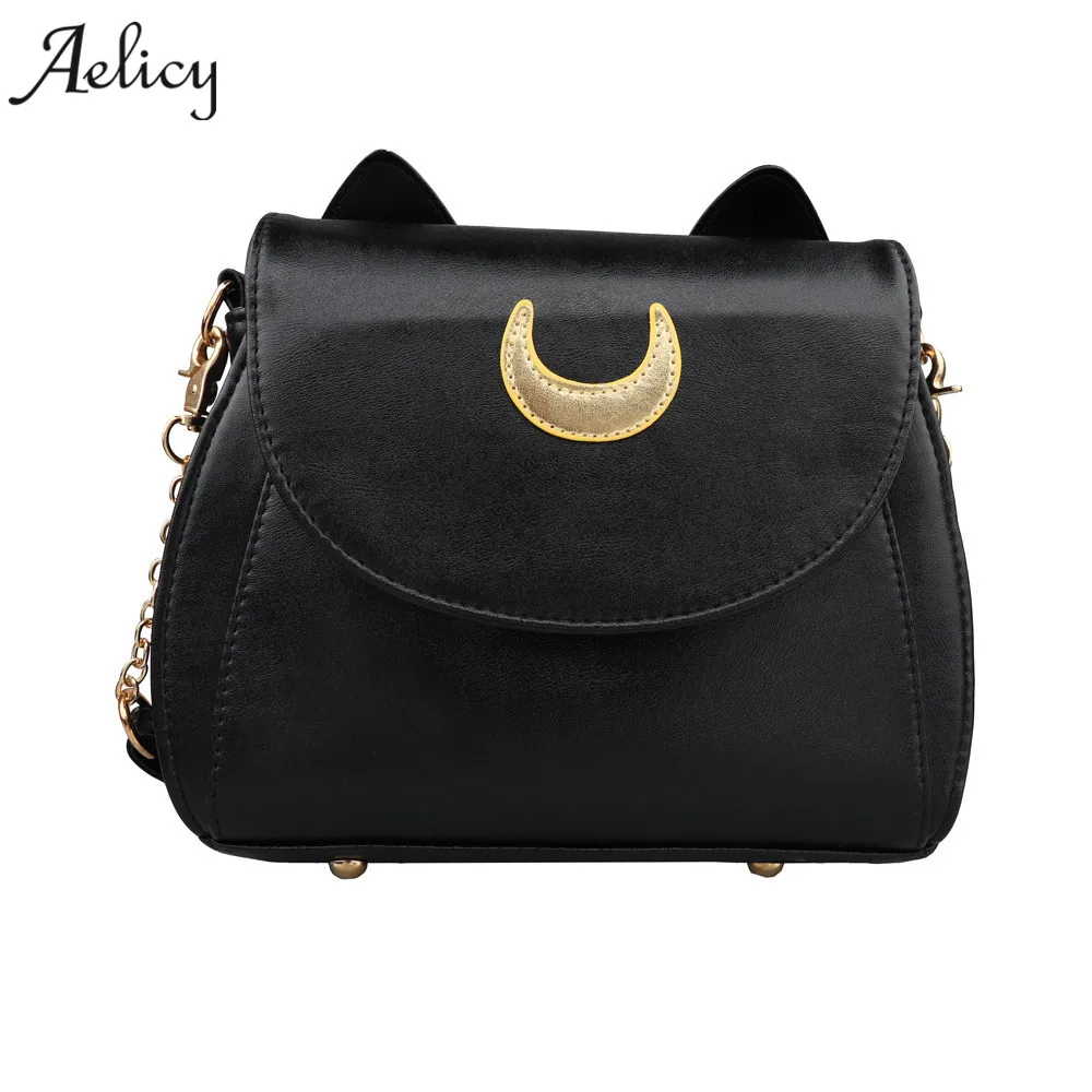 

Aelicy Cosplay Sailor Moon Crossbody Bags High Quality Leather Peekaboo Bag Female Messenger Bag Women Vntage Bolsa Feminina