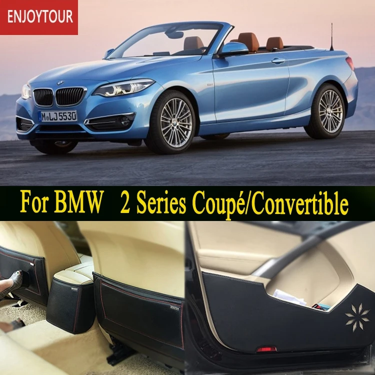 

Car pads front rear door Seat Anti-kick mat Car-styling Accessories For BMW 2 Series coupe convertible f22 2-door model