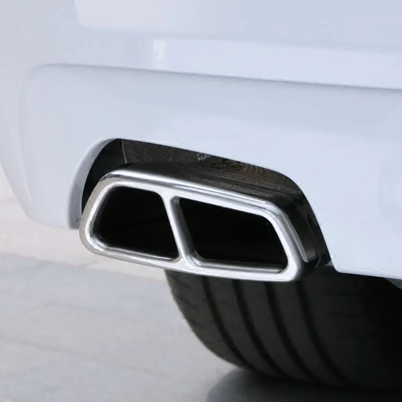 

Car Tail Throat Exhaust Pipe Decoration Cover Trim For BMW 5 Series G30 G38 2018 Stainless Steel Auto Exterior Accessories