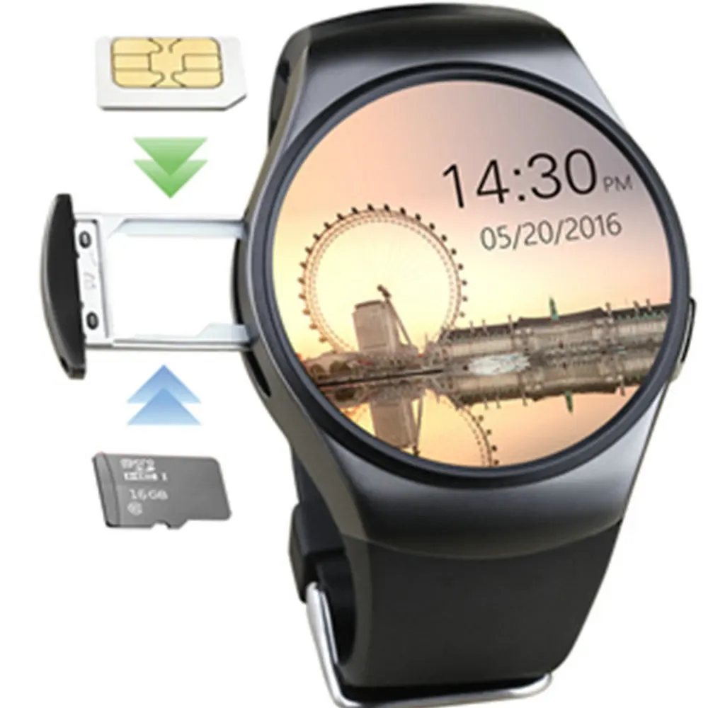 Beseneur KW18 Bluetooth Смарт часы полный экран Поддержка SIM карты памяти Smartwatch сердечного ритма для Android IOS Телефон huawei xiaomi