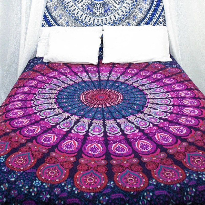 Ethnic Mandala Tapestry Handmade Bohemian Wall Hanging Cotton Twin Bedding Throw Ethnic Mandala Tapestry Handmade Bohemian Wall Hanging Cotton Twin Bedding Throw