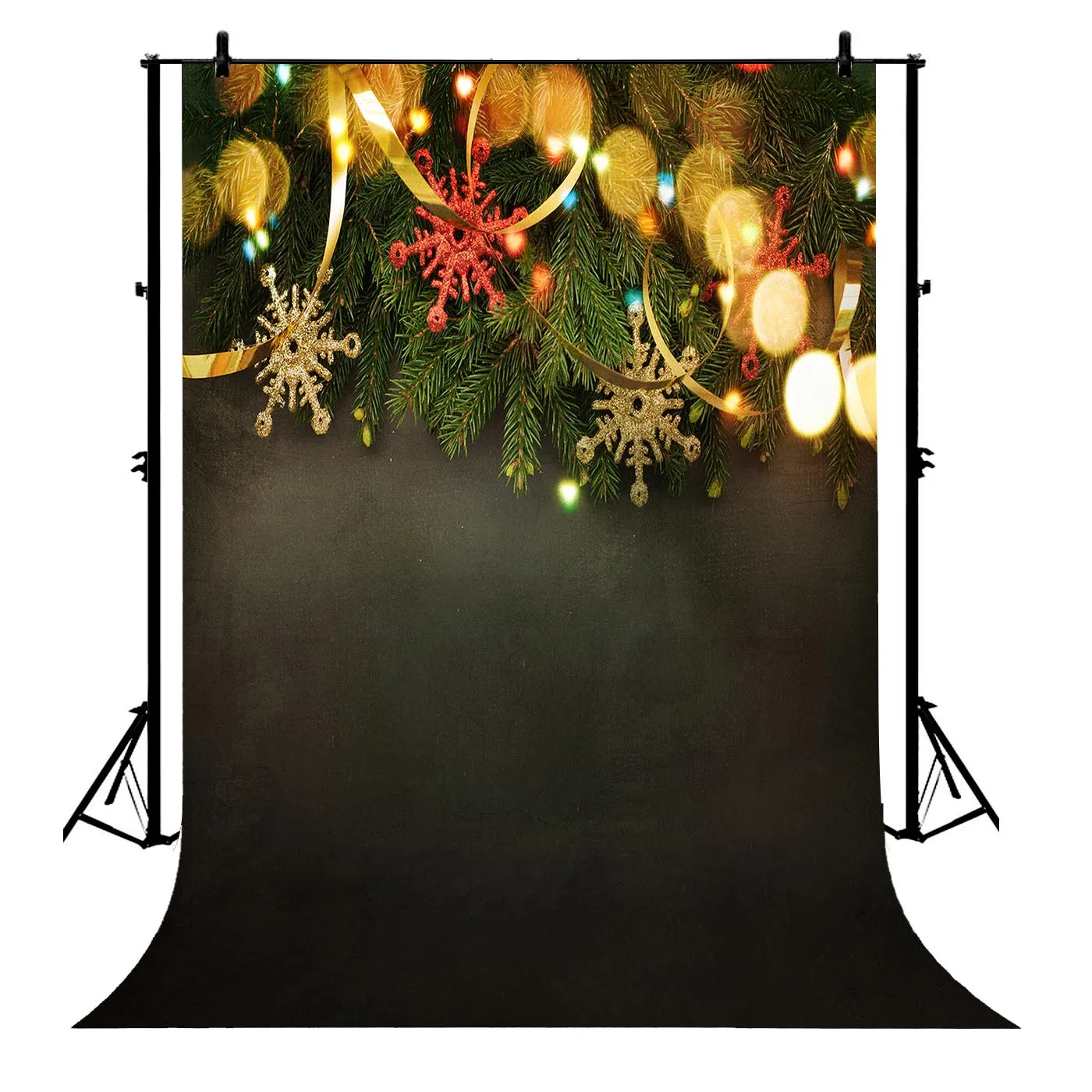 

5x7ft Christmas Tree Snowflake Shiny Spot Polyester Photo Background Portrait Backdrop