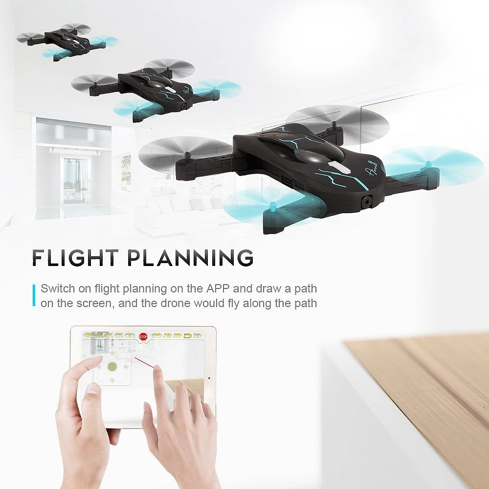Attop Xt-3 0.3Mp камера Wifi Fpv складной Дрон Безголовый режим удержания высоты g-сенсор Квадрокоптер