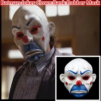 

100% Resin Batman Dark Knight Adult Joker Clown Bank Robber mask Costume Halloween Masquerade party fancy dress free shipping