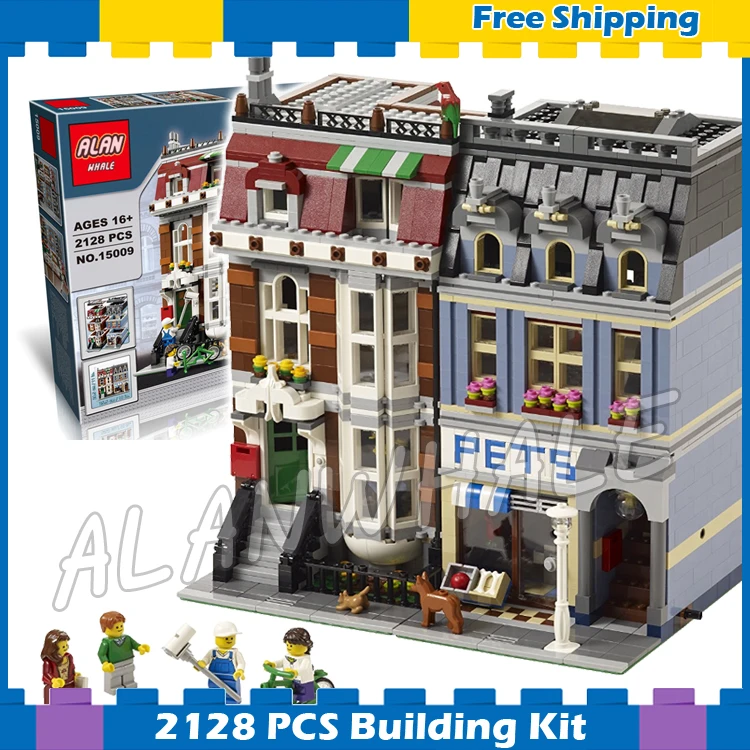 2128pcs Creator Expert Pet Shop Construct Collection DIY 30015 Model Building Blocks Asssemble Gifts sets Compatible with Lego