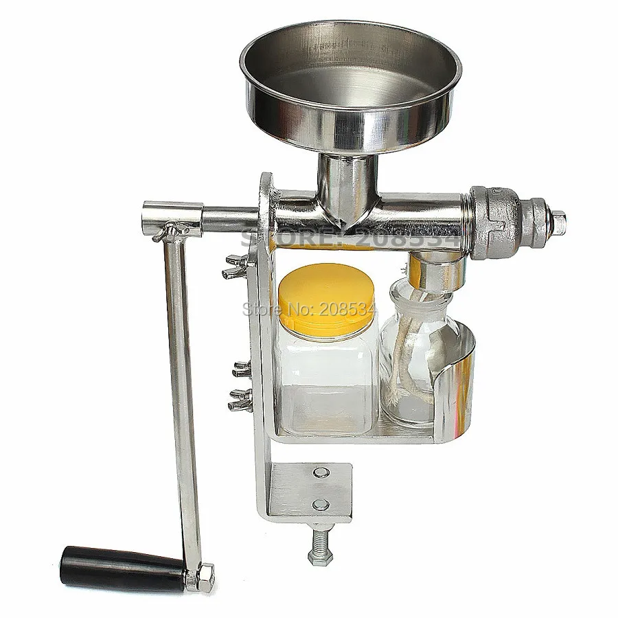 FREE  SHIPPING  DIY Stainless Steel Manual Oil Press Machine Oil Expeller Machine High Quality