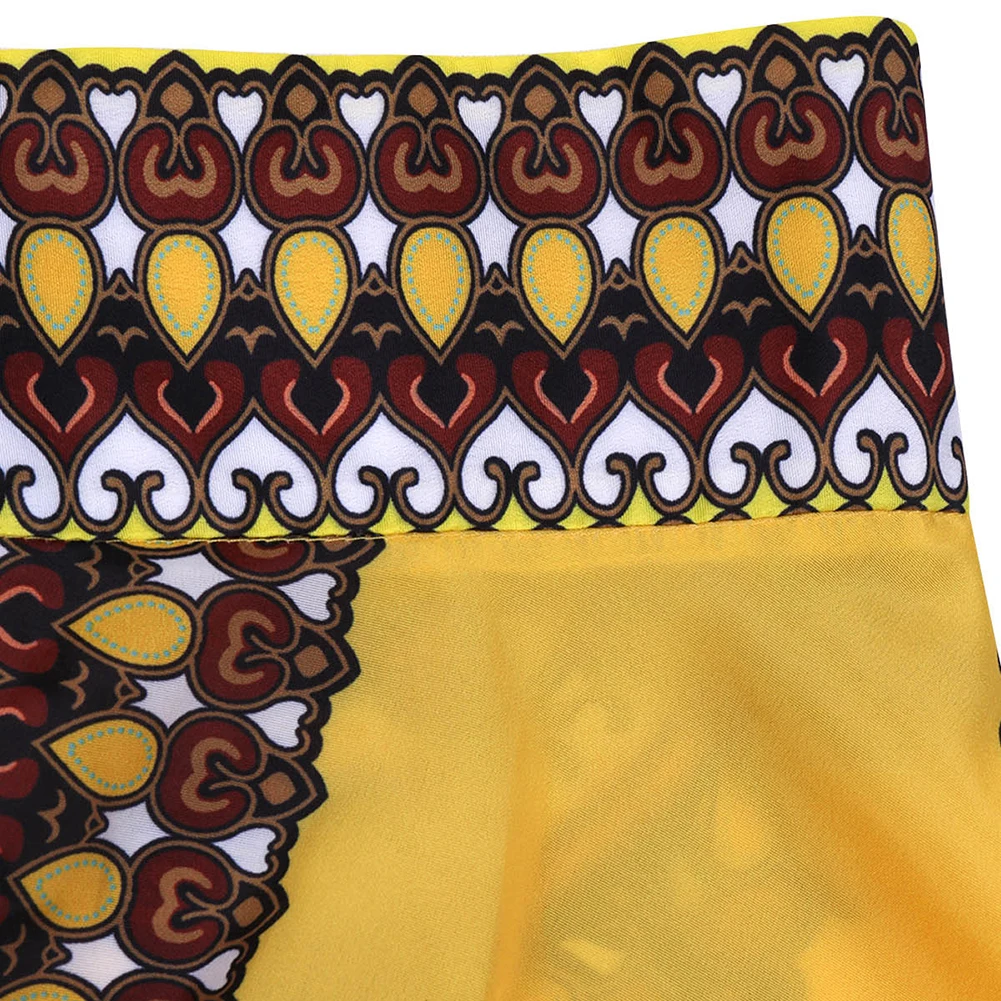 Этнический узор нерегулярные женские весенние летние вечерние банкетные длинные зонтик юбка Модная Повседневная Горячая