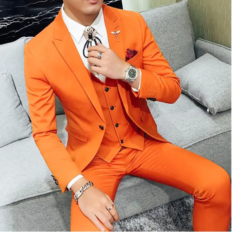 2018-Printemps-Automne-Partie-Robe-Costumes-3-Pi-ces-Jacekt-Pantalon-Gilet-Orange-De-Bal-De (1)