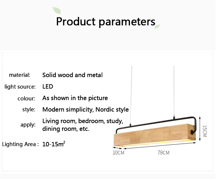 Японский деревянный светодиодный подвесной светильник, современный металлический стержень, подвесной светильник в скандинавском стиле, для столовой, внутреннее освещение для ресторана, кафе