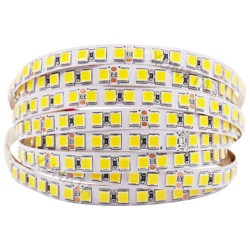 

DC 12V 24V 5054 LED Strip Light 5m 120LEDs/M Waterproof Warm white 600 Led stripe Flexible LED Ribbon Tape More Bright 5050 5630