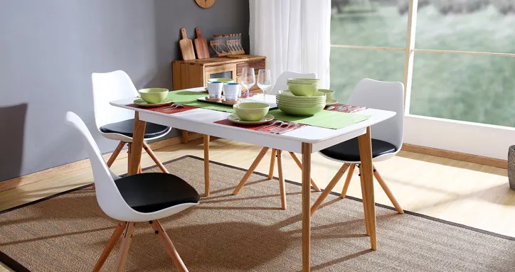 Для отдыха Пластиковые и деревянные современный классический минималистский стиль кафе Лофт обеденный стул с pu кожи pad