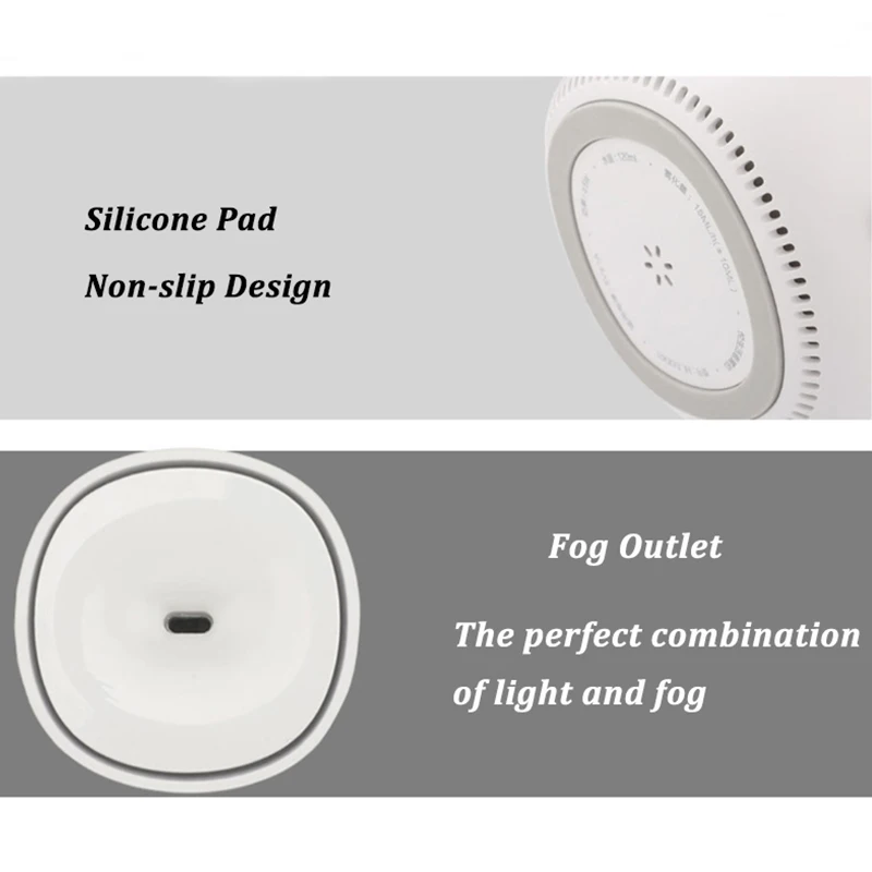 120ML USB Mini Luftbefeuchter Ultraschall Ätherisches Öl Aroma Diffusor für Xiaomi Youpin Mute LED Licht Nebel Maker für hause