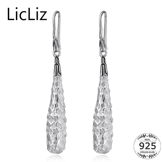 Licliz 925 Sterling Silver Hook Earrings For Women Water Drop Licliz 925 Sterling Silver Hook Earrings For Women Water Drop Ear Piercing Teardrop Statement