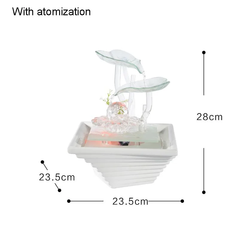 110 V-220 V повезло хрустальный шар светодиодный фонтан настольный украшения увлажнитель распылитель Lotus Материал Feng Shui колеса домашний декор - Цвет: D
