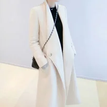 UK Manteau femme, женское осеннее/зимнее черно-белое шерстяное пальто, простое длинное пальто макси с отворотом и карманами, Женская Повседневная Верхняя одежда