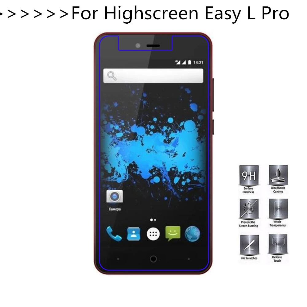 

Tempered Glass for Highscreen Easy L Pro Screen Protector 9H 2.5D Phone Protective Glass for Highscreen Easy L Pro Glass