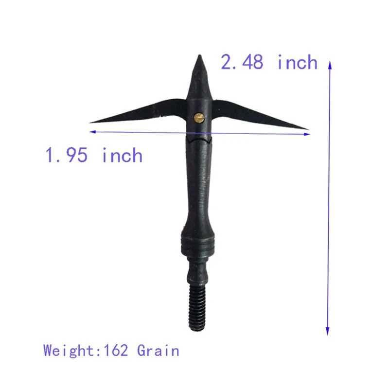6 шт. 162 зернистая Стрельба Из Лука Стрела Лука для рыбной ловли Броудхед сплав сталь Bowfishing наконечник стрелы для стрельбы кемпинга аксессуары