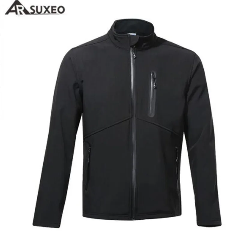 ARSUXEO Fleece Cycling Jacket Winter Warm Up Bike Clothing Windproof