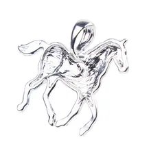 Fashion Trend Beautiful Horse High Quality Gold/Silver Plated Multicolor Horse Necklace Earring Set Animal Jewelry