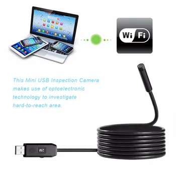 

2M 5M 7M 10M 15M Professional Waterproof Endoscope Camera 6LED USB Handheld Working Inspection Borescope With side mirror For PC