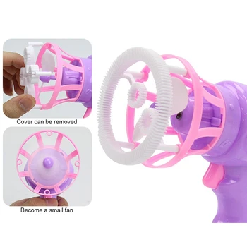 

2 Set Of Bubble Blower Toy Soap Bubble Toy Cartoon Gift Children's Hand Bubble Blower(Purple & Blue)