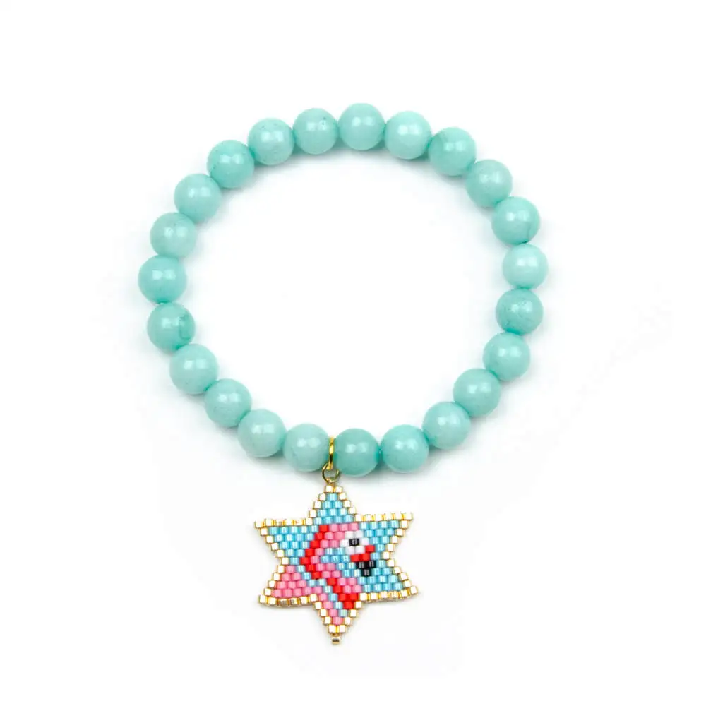 

Go2boho MIYUKI Delica Bracelets Pink Flamingo Bracelet Natural Stone Pulseira Insta Fashion Jewelry 2019 Women Handmade Gift New