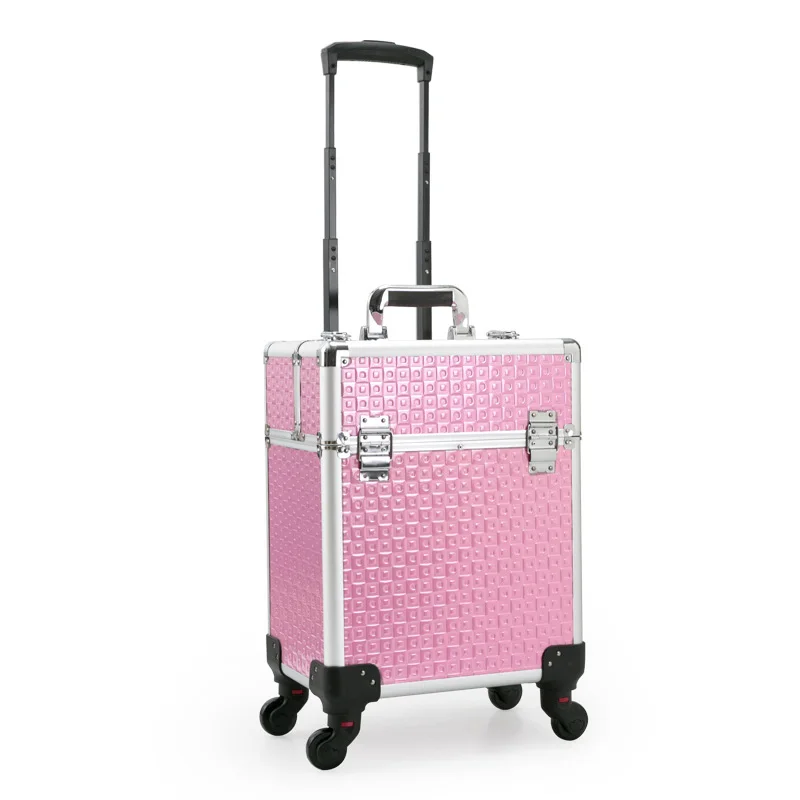 Trolley Cosmetic Case luggage profession suitcase for makeup Trolley