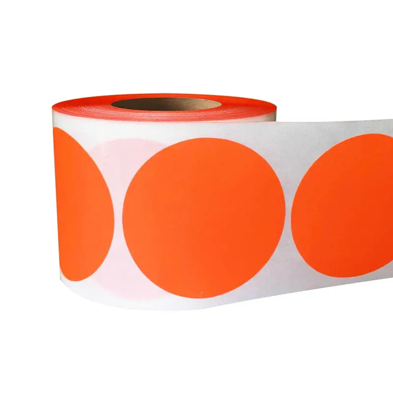 

1 Inch Round Blank Fluorescent Red/Deep Orange Shooting Target Pasters ,1,000 Adhesive Target Dots