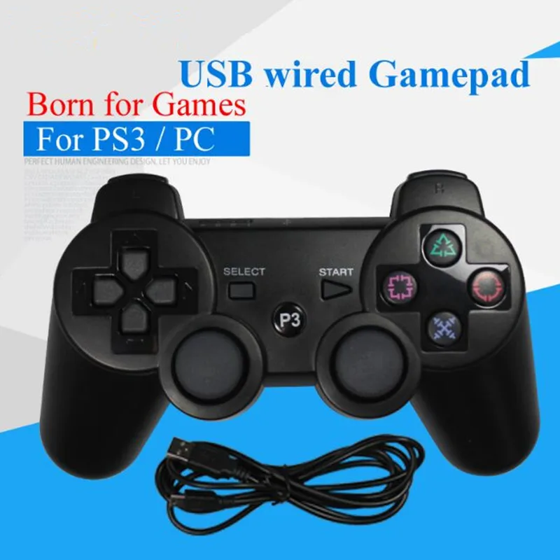 USB Wired Gamepad For PS3 controller Dualshock Sony Playstation 3 console game Joystick For