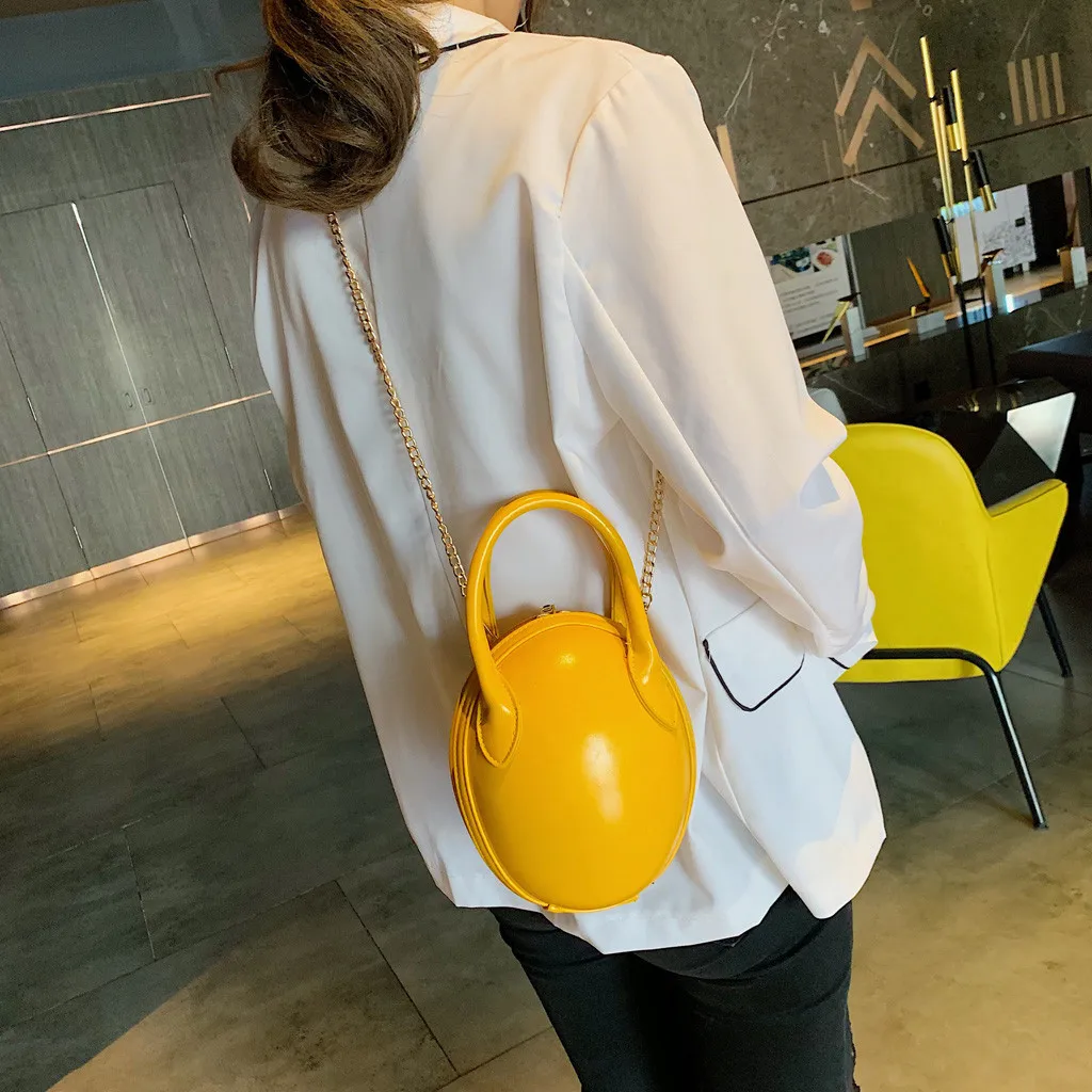 Женские сумки в форме яйца, дизайнерские сумки, кожаная сумка через плечо, сумка на плечо, женские сумки на цепочке, Bolsa Feminina De Couro# L10