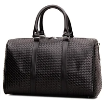 PU En Cuir de Voyage Sacs pour Hommes Duffle Sac Treillis Grand capacité Étanche Femmes Fourre-Tout Bagages D’affaires Dame sac de voyage L549