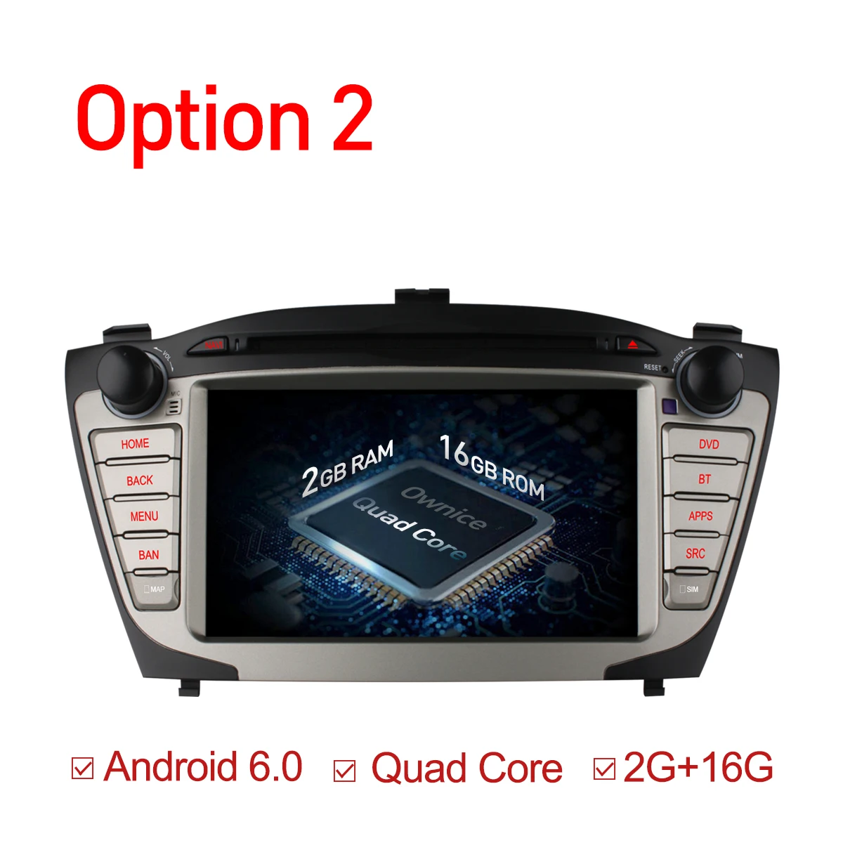 Cheap Ownice C500  Android 6.0 Octa 8 Core Car DVD Player GPS Navi For Hyundai Ix35 2009-2015 Radio Video Wifi 4G 2GB RAM 32GB ROM 1