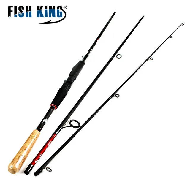 Fish King Superhard Carbon Fishing Spinning Rod 1.8M 2.7M 3 Section