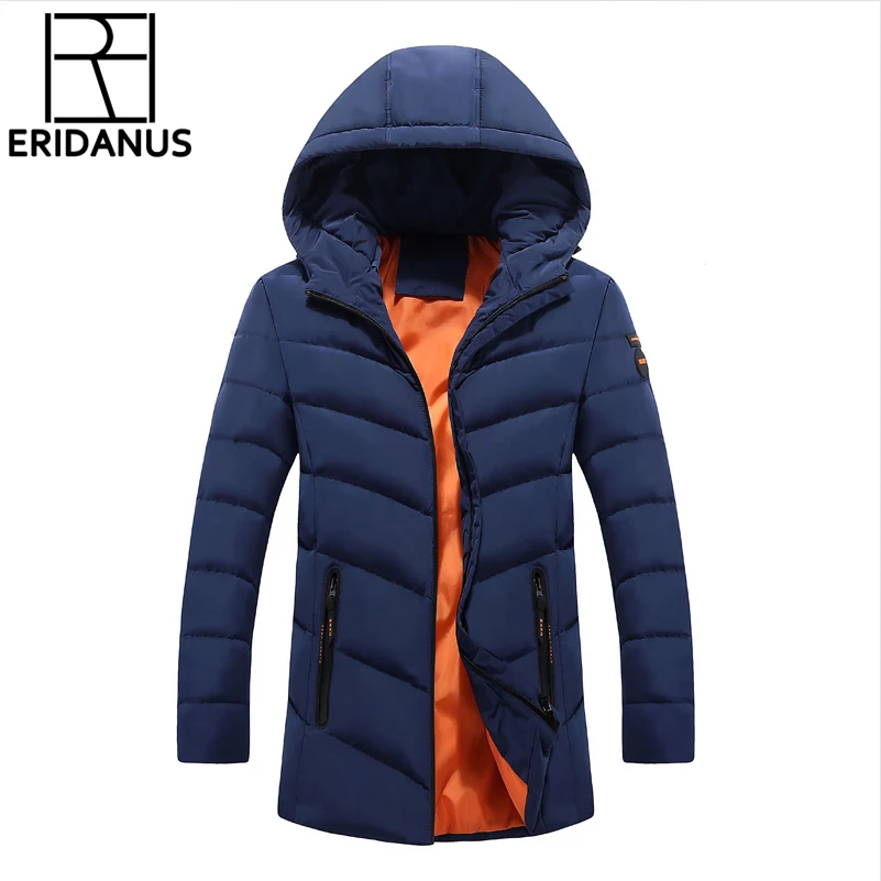 

2018 Parka Men Cotton Thick Cotton Jacket New Long Winter Parkas Warm Fashion Business Cotton Jackets Coats Fur Collar X790