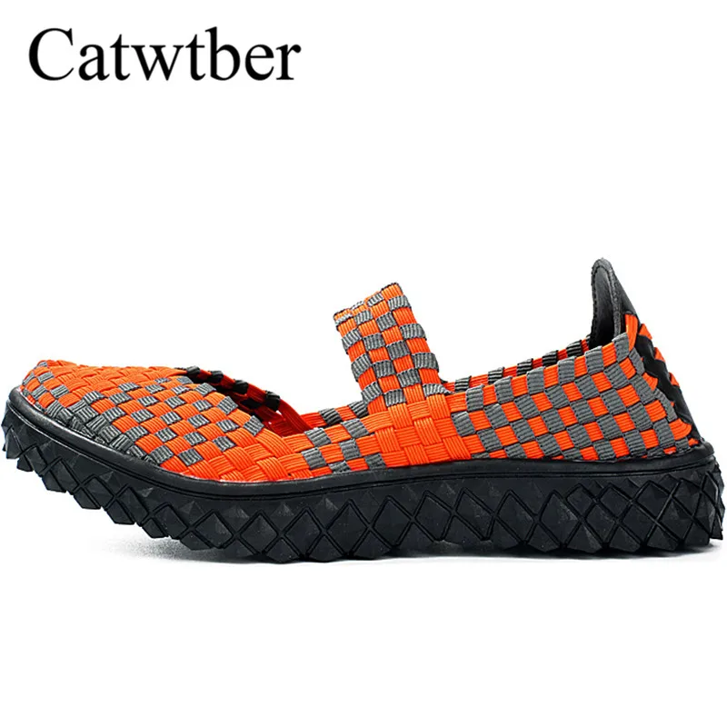 

Catwtber Colorful Casual Flats Shoes Woman Fashion Female Handmade Woven Shoes Summer Slip-on Flat Shoes Women Moccasins Boat