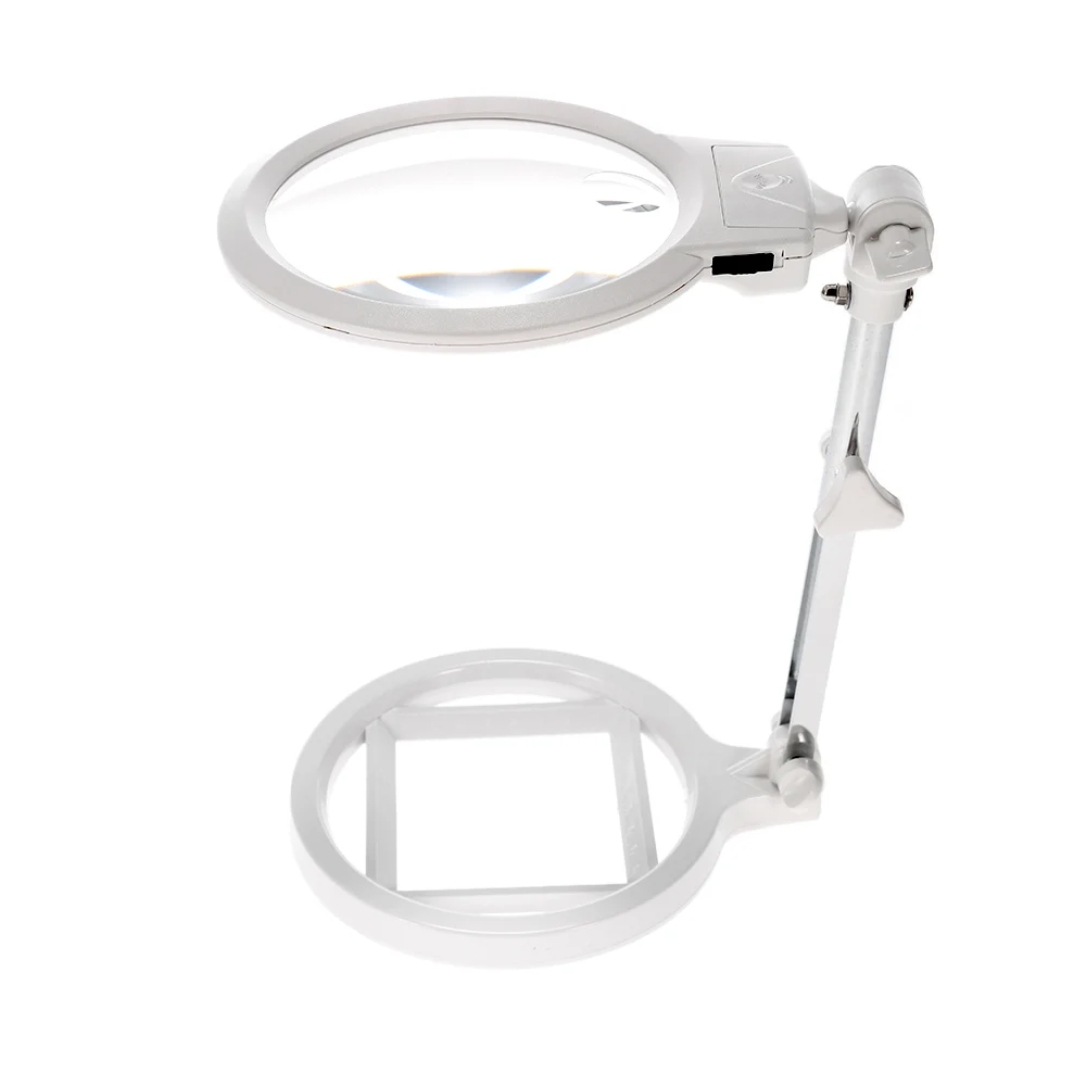 Multi functional Foldable Magnifier 6X loupe magnifying glass with 2