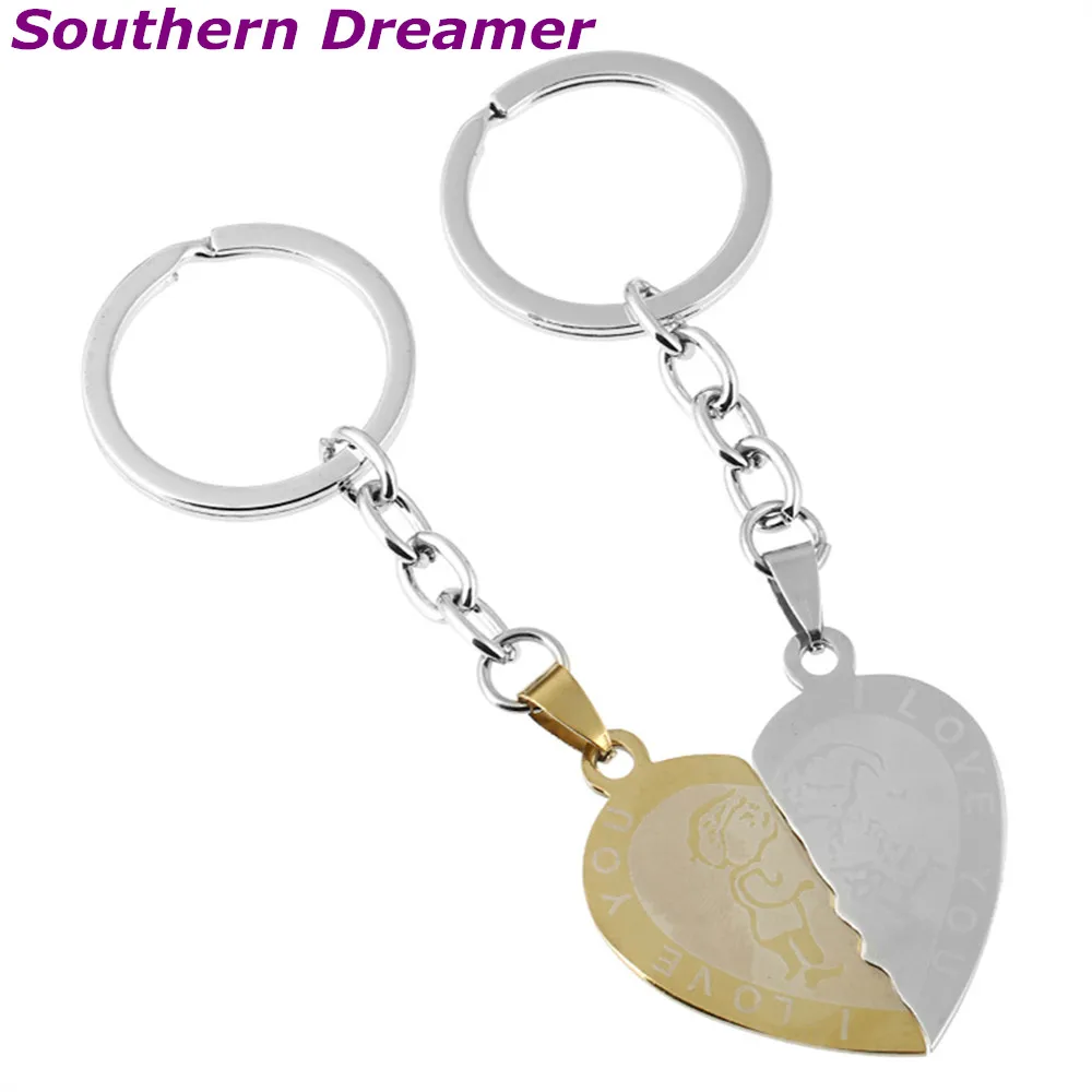 1 Pair Couple I LOVE YOU Letter Keychain 