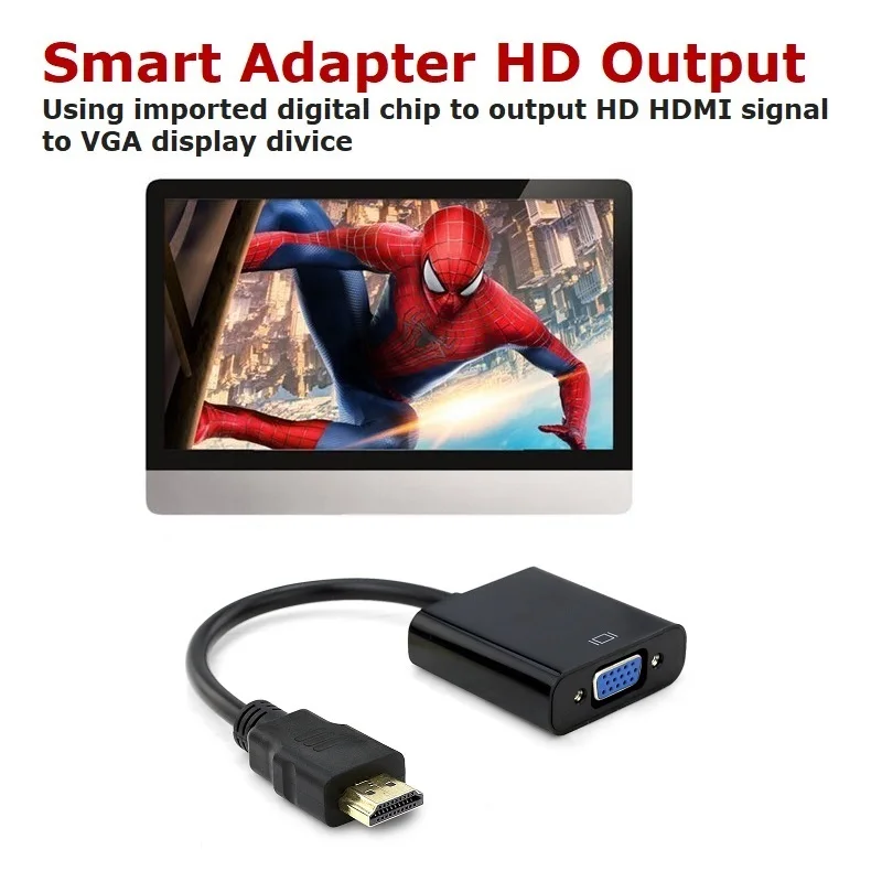 JEELOCK HDMI в VGA адаптер цифро-аналоговый видео аудио конвертер кабель 1080p для Xbox 360 PS3 PS4 ПК ноутбук ТВ коробка проектор