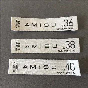 

Factory Price Customized 1.5*7cm After Fold Garment Woven Label High Density For Clothing Main Label