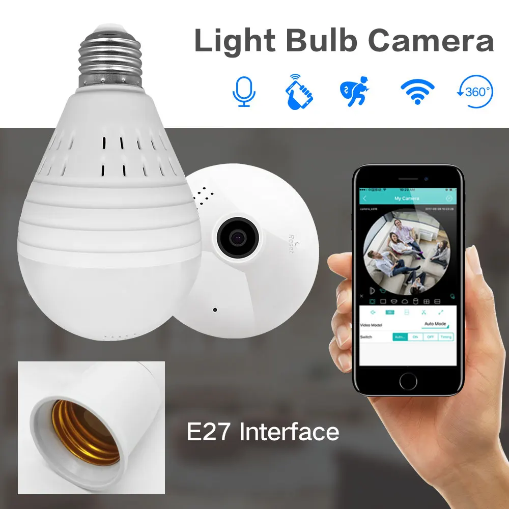 1080P 360 Degree font b Wireless b font IP Camera Fisheye Panoramic Surveillance Security Camera Wifi