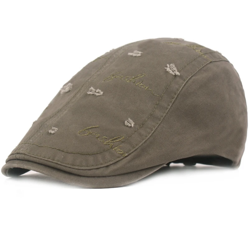 

HT2435 New Spring Summer Sun Hat Men Women Berets Vintage Shabby Flat Cap Breathable Cotton Ivy Newsboy Cap Artist Men Beret Cap